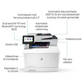 HP Impresora Color LaserJet Pro MFP M479, 600 x 600dpi, 27ppm, A4, 1200MHz, 512MB, WiFi, Bluetooth, CGD, 4.3″