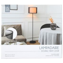 Home Deco Factory Lámpara de Pie Doble Pantalla Colección Lounge de Metal Home Deco Factory Lámpara de Pie Doble Pantalla Colección Lounge de Metal