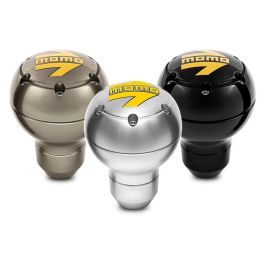 Momo MOMPOSK51BLKLUCL Pomo de Palanca de Cambios SK-51 de Aluminio y Cuero Negro para una Conducción con Estilo Momo MOMPOSK51BLKLUCL Pomo de Palanca de Cambios SK-51 de Aluminio y Cuero Negro para una Conducción con Estilo