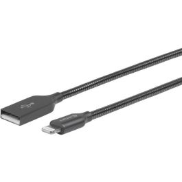 eSTUFF Cable Lightning MFI 0.5m Gunmetal - Diseño Elegante Metálico Ultra Flexible y Duradero con Kevlar