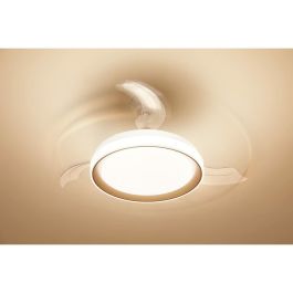 Philips Ventilador de Techo Bliss LED Dorado Ø106cm, Aspas Abatibles, Luz Regulable (2700K-5500K), Mando a Distancia 28+35W