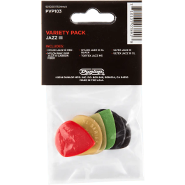 DUNLOP Jazz Pack De 6 Unidades - Púas para Guitarra Eléctrica y Acústica