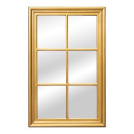 Espejo de pared Alexandra House Living Dorado Ventana Rectangular Precio: 196.68999999. SKU: B13R8XKSXN