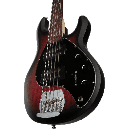 STERLING Ray5 Hh M/R - Bajo Eléctrico Stingray Doble Humbucker Ruby Red Burst Satin