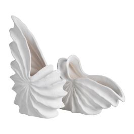 Jarrón Blanco Barro Decoración 27 X 15 X 40 cm