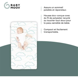 Babymoov Colchón Cosy'Lite Nomad 60x120cm - Certificado Oeko-Tex, Material Reciclado, Funda Lavable