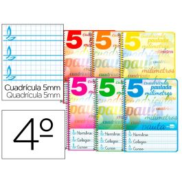 Cuaderno Espiral Liderpapel Cuarto Pautaguia Tapa Dura 80H75 gr Cuadro Pautado 5 mm Con Margen 6 unidades Precio: 10.50000006. SKU: B1AE9XKT3G