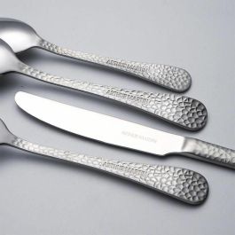 Arthur Martin AM4463 Juego de cubiertos - 24 piezas - Acero inoxidable - Acabado martillado