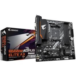 GIGABYTE B550M AORUS ELITE AX Placa base AMD B550 Zócalo AM4 Micro ATX para Ryzen 5000, Wi-Fi 6E, PCIe 4.0, DDR4 4733MHz Precio: 128.58999967. SKU: B19CFGB2JA