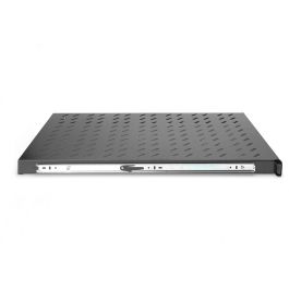 Digitus Baldas extraíbles 1HE 30x483x720mm para armarios 19", capacidad 65 kg, negro