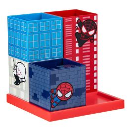 Paladone Organizador de Escritorio Modular Spider-Man con Sacapuntas y Base Rotatoria
