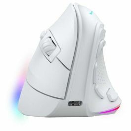 Mars Gaming MMSKW Ratón Gaming Vertical Inalámbrico Ergonómico Tri-Mode 8400 DPI 9 Botones Programables RGB Chrome Blanco Precio: 30.50000052. SKU: B139ZZV9VR