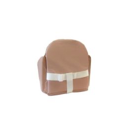 Cojín de silla - TINEO - Correas - 27 x 26 x 33 cm - Azúcar moreno