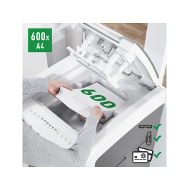 Trituradora de Papel Leitz IQ 600 Pro Autofeed P4 60 L