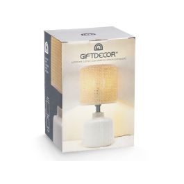 Lampara Sobremesa Blanco Redonda Giftdecor 14X30CM (12 Unidades) Lampara Sobremesa Blanco Redonda Giftdecor 14X30CM (12 Unidades)