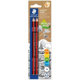 STAEDTLER Lápiz Tradition Jumbo 2B, forma triangular, fabricado con materiales reciclados, 2 unidades Precio: 15.49999957. SKU: B18VF4NZRX
