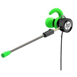 HP Auricular Gaming con Doble Micrófono Extraíble, Control de Volumen, Color Verde - Auricular HP Gaming con Doble Microfono (Extraible) y Control de Volumen - Verde