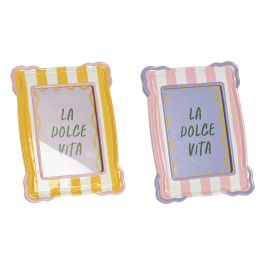 DKD Home Decor Marco de Fotos 15x20 Rosa Amarillo Cerámica Cristal 8 Unidades 22 x 16 cm Precio: 47.99715228. SKU: B125WHHSZM