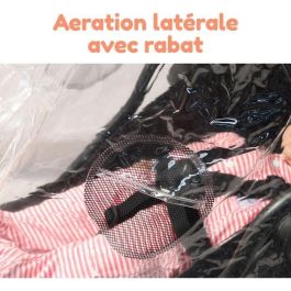 Bambisol Funda impermeable universal BAMBIKID para cochecito de bebé, compatible con capota, gran tamaño y visera ventilada