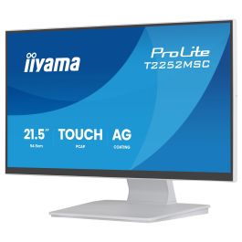 iiyama ProLite T2252MSC-W2AG Monitor Táctil de 54,6 cm (21,5") Full HD IPS 5 ms HDMI DisplayPort USB Altavoces Blanco