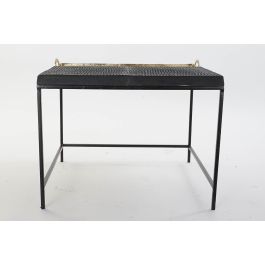 DKD Home Decor Mesa Centro Dorado Negro Acero Aluminio 61 x 61 x 49 cm