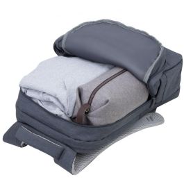 Rivacase 7567 Mochila Portátil 17.3 Pulgadas Prater - Protección Antirrobo, Carga USB, Gris Oscuro