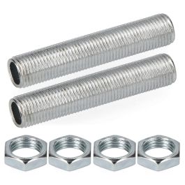 Edm Rosca 50 mm con tuerca 10/100 (envasadas) - 2 roscas y 4 tuercas de acero Precio: 1.49999949. SKU: S7916753