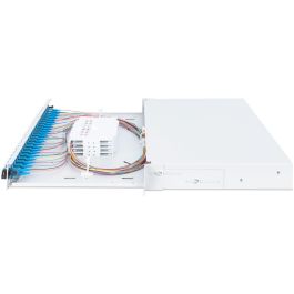 Digitus LWL Spleißbox 1HE 24x LC DX OS2 Caja de Empalme Fibra Óptica Gris