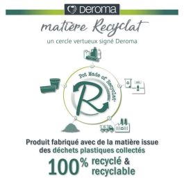 DEROMA Platillo para maceta Square Day R Antracita 45 cm – Exterior, Resistente a Heladas y UV, 100% Reciclable