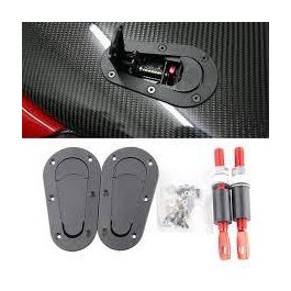 Occ Motorsport Cierres Capot Competición Aero Negro OCCRC006 ABS y Acero Rally