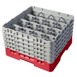 CAMBRO - 16S958-163 - Cesta de lavado 16 comp. 5 alturas - 10,9 cm Ø máx. - alt. máx. 25,8 cm - 50 x 50 x 30,8 cm - Rojo Precio: 101.50000058. SKU: B15BXL7LNS