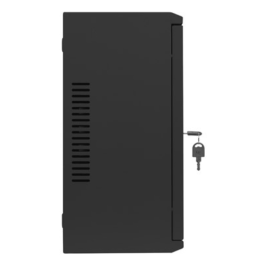 Lanberg WAF1-5203-04-00B Armario Rack de Pared 4U con Bloqueo de Teclado y Rieles, Capacidad 60 kg, Protección IP20, Color Negro