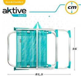 Silla playa plegable aluminio fija mediterran 48x50x88 cm Silla playa plegable aluminio fija mediterran 48x50x88 cm
