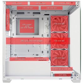 LC-Power LC-715W-ON Midi Tower PC Gaming Blanco ATX/Micro ATX/Mini-ITX Vidrio Templado Ventana Lateral