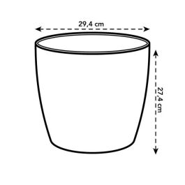 Elho Brussels Rond 30 Maceta para Interior Antracita Ø 29,5 x H 27,1 cm