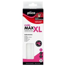 Plico Barra termofusible cola extrafuerte MAX XL 11,5mm x 200mm, translúcido, alta resistencia, 12 unidades para madera, cartón, tela Precio: 8.68999978. SKU: B16D6WQE23