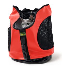 Hunter Mochila de Transporte Taylor 3 en 1 para Perros y Gatos hasta 8 kg - Cama de Viaje 35x20x40 cm Rojo Poliéster