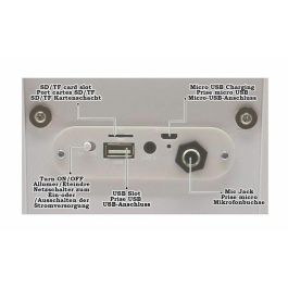 Lexibook iParty Altavoz Bluetooth Portátil con Micrófono y Efectos de Luz, Sonido Potente 24W, Bluetooth 5.0, USB, SD, Aux