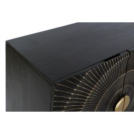 Aparador DKD Home Decor Negro Dorado Metal Madera de mango 81 x 45 x 75 cm