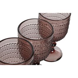 DKD Home Decor Copa Basicos Rosa 8 x 15.5 x 8 cm Set de 6 Unidades Cristal