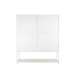 DKD Home Decor Estantería Moderna Blanco 45 x 200 x 170 cm de Mango y Metal con 6 Estanterías y 4 Puertas