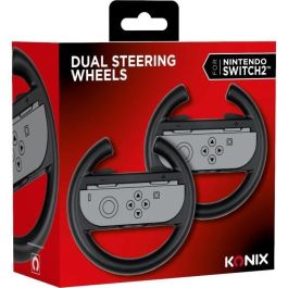 Konix 3328170304313 Par de volantes para mandos Joy-Con de Nintendo Switch 2, Negro Konix 3328170304313 Par de volantes para mandos Joy-Con de Nintendo Switch 2, Negro