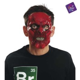 1/2 devil latex mask one size 1/2 devil latex mask one size