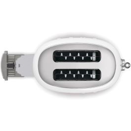 Smeg TSF01WHEU Tostador 2 Rebanadas Blanco con Funciones Recalentar y Descongelar, Acero/Plástico 950W