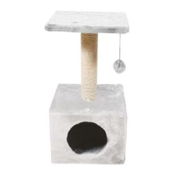 Nayeco Rascador para Gato Savanna Town Gris Claro con Cueva, Pelota y Múltiples Alturas - 30x30x60 cm Precio: 25.7900005. SKU: S7905676