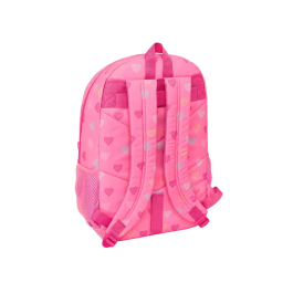 Mochila Escolar Benetton Heart Rosa 30 x 46 x 14 cm