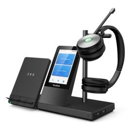 Yealink WH66 Dual UC DECT Auriculares Inalámbricos Diadema Binaural para Oficina/Centro de Llamadas Negro con Base de Carga