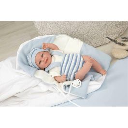 Muñeca elegance babyto azul con manta incluye chupete (muñeco de peso)35 cm