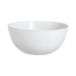 Luminarc Ensaladera Opal Vidrio Templado Pampille Blanco 24 cm - Apto Lavavajillas, Microondas, Resistente