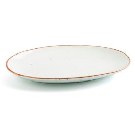 Ariane Fuente Oval Terra Porcelana Beige 26 cm 12 Unidades Reforzada Profesional Apilable Apta Lavavajillas Microondas Horno